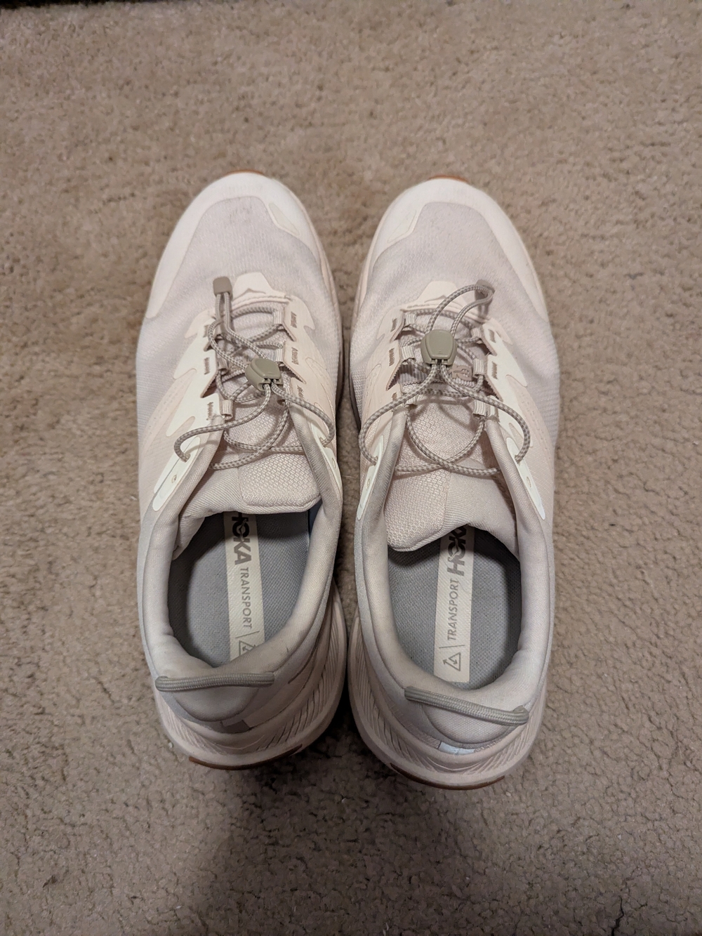 Hoka Transport All White Commuter Walking Shoes Sneakers Size 10 Women's